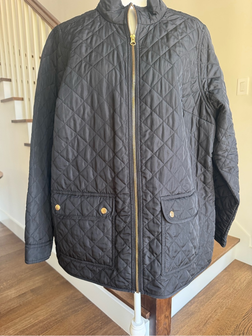 Croft & Barrow Quilted Zip-Front Women’s Jacket in Black - Size 1X